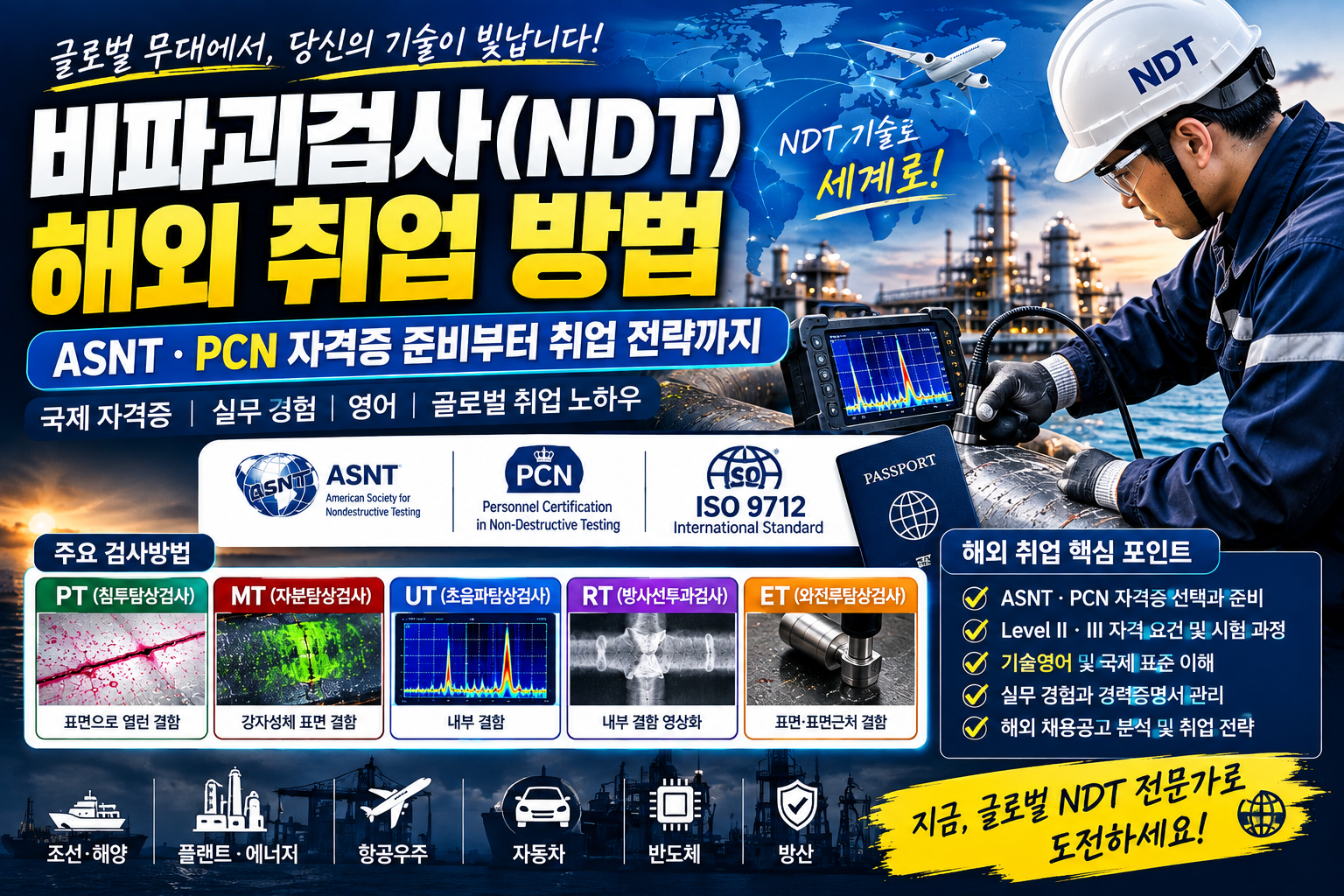 비파괴검사(NDT) 해외 취업 방법