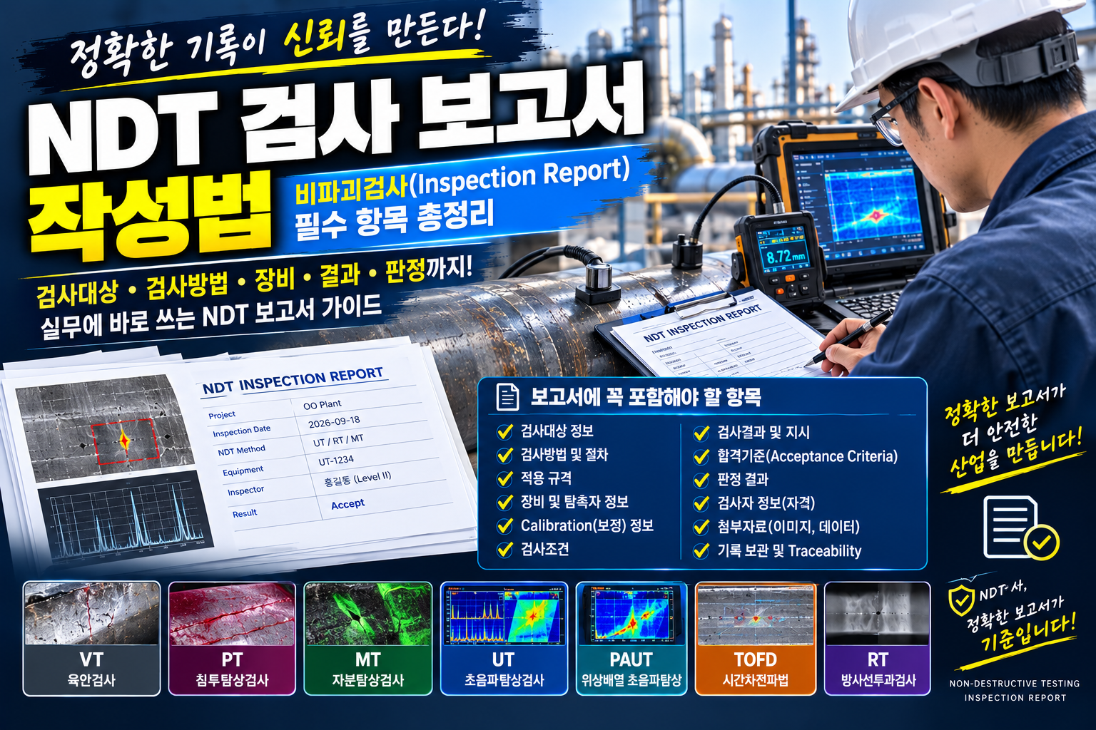 NDT 검사 보고서 작성법