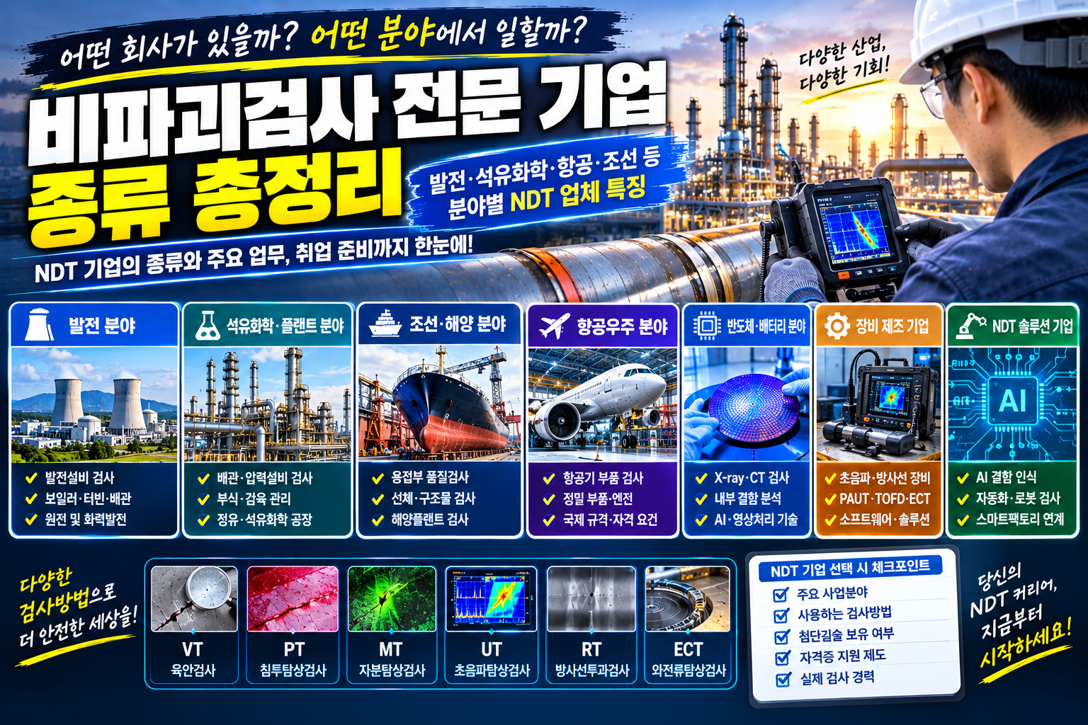 비파괴검사 전문 기업 종류 총정리