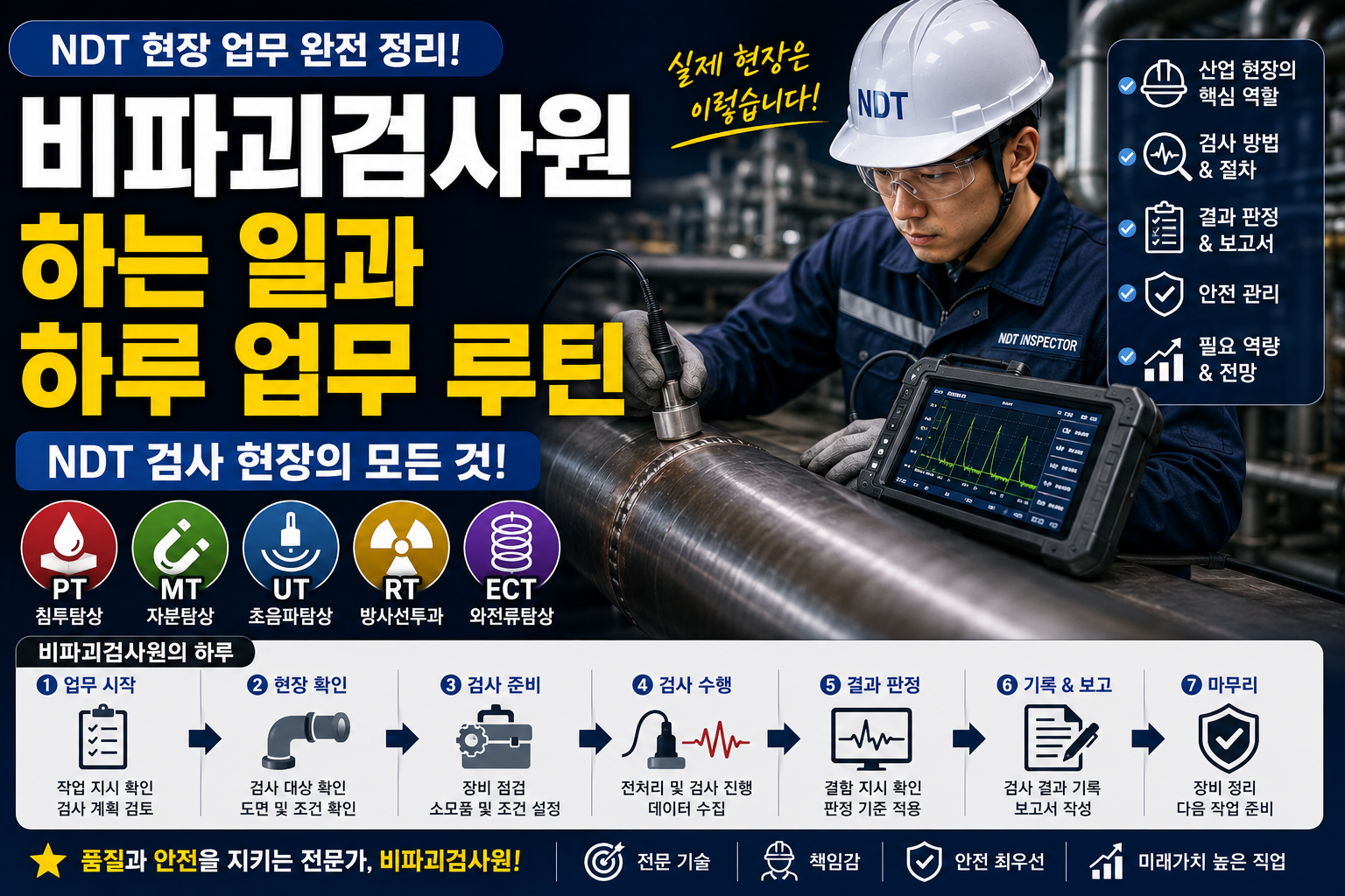 비파괴검사원 하는 일과 하루 업무 루틴