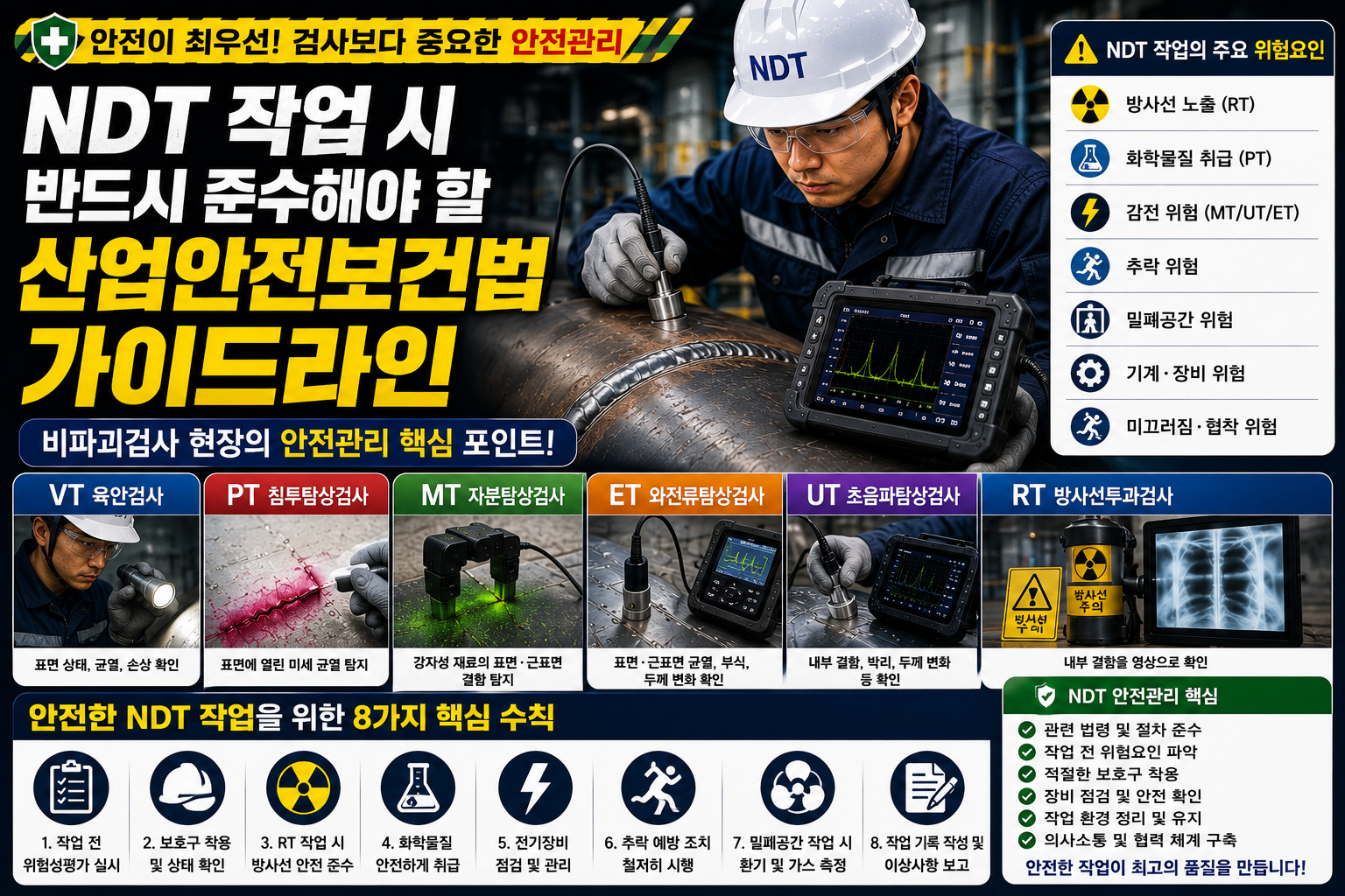 NDT 작업시 반드시 준수해야 할 산업안전보건법 가이드라인